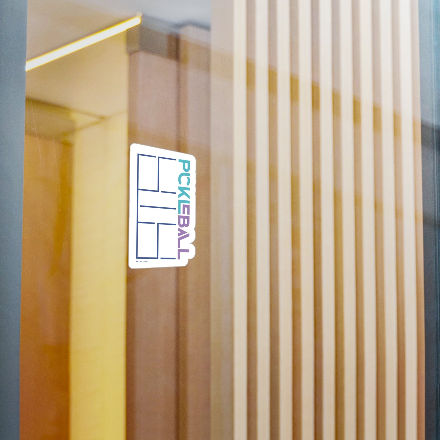 PKLme Indoor / Outdoor Sticker - White Waterproof Vinyl - Court Series