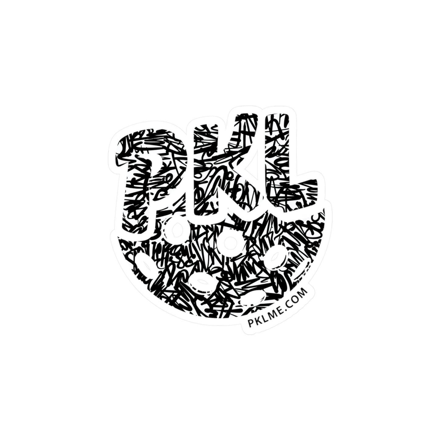 PKLme Indoor / Outdoor Sticker - White Waterproof Vinyl