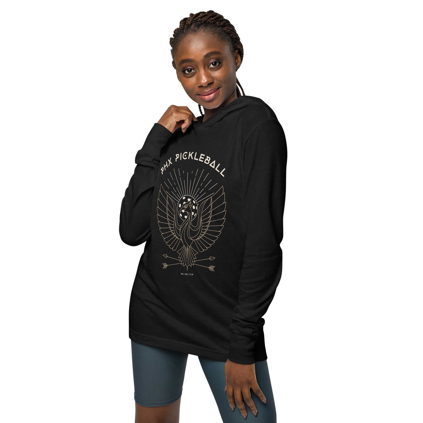 PKLme Unisex Lightweight Triblend Pickleball Warmup Hoodie - Phoenix
