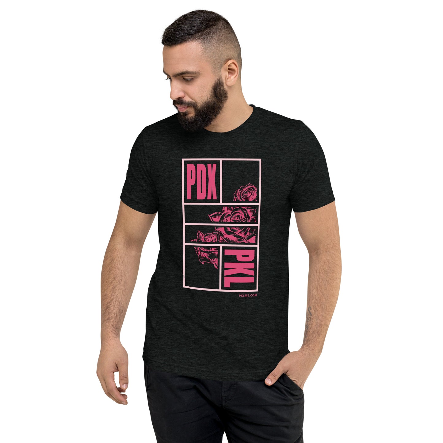 PKLme Unisex Triblend Pickleball Shirt - PDX - Portland