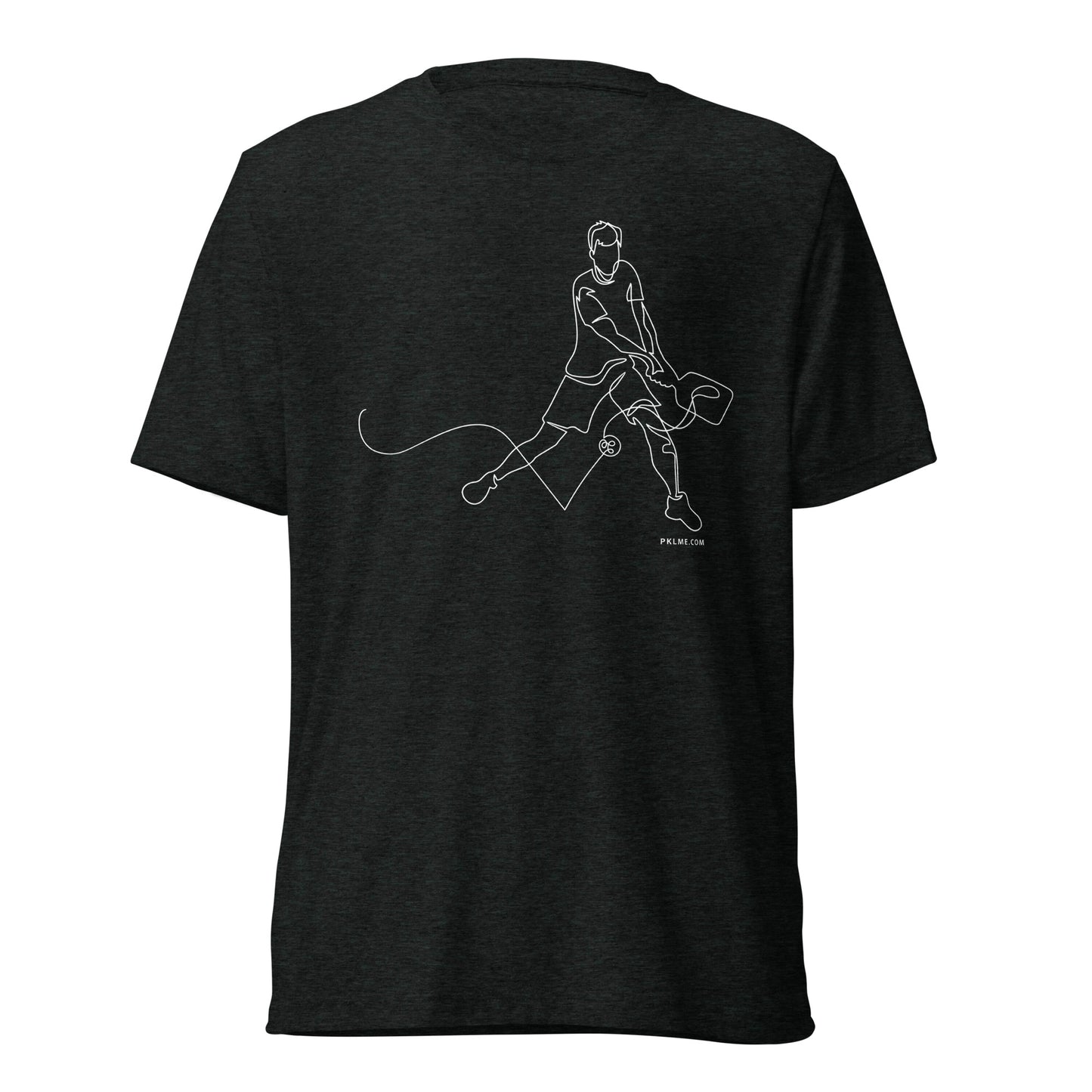 PKLme Unisex Triblend Pickleball Shirt - One Line Drawing
