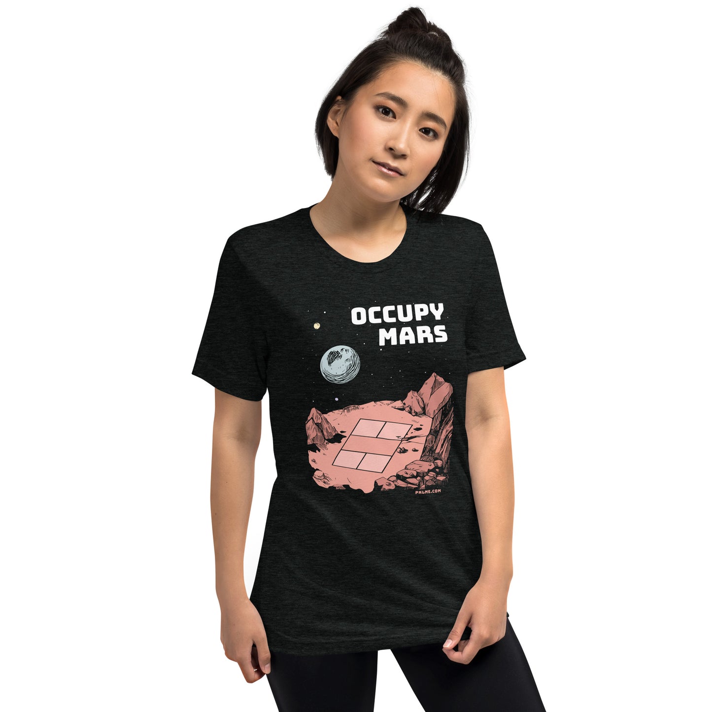 PKLme Unisex Triblend Pickleball Shirt - Occupy Mars