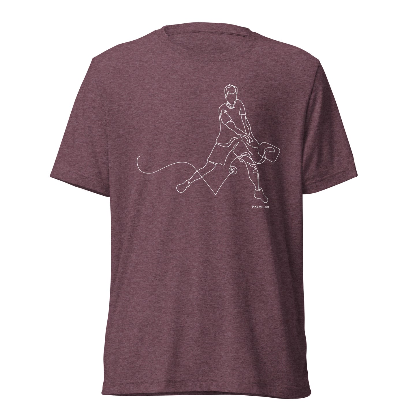 PKLme Unisex Triblend Pickleball Shirt - One Line Drawing
