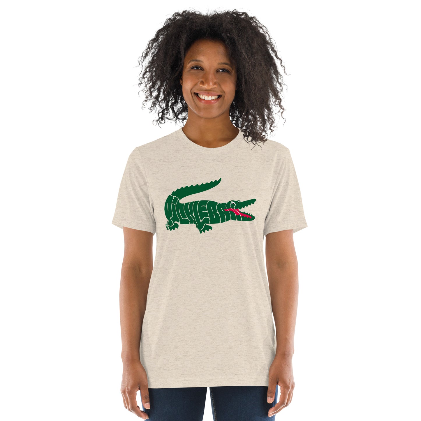 PKLme Unisex Triblend Pickleball Shirt - Retro Alligator