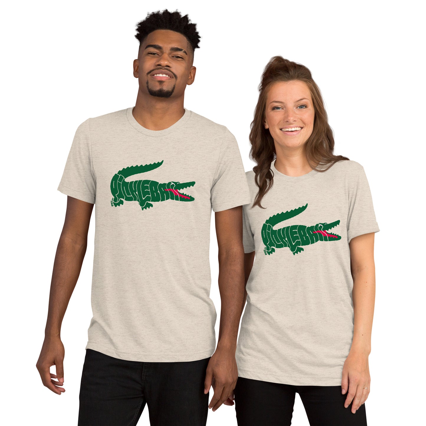 PKLme Unisex Triblend Pickleball Shirt - Retro Alligator