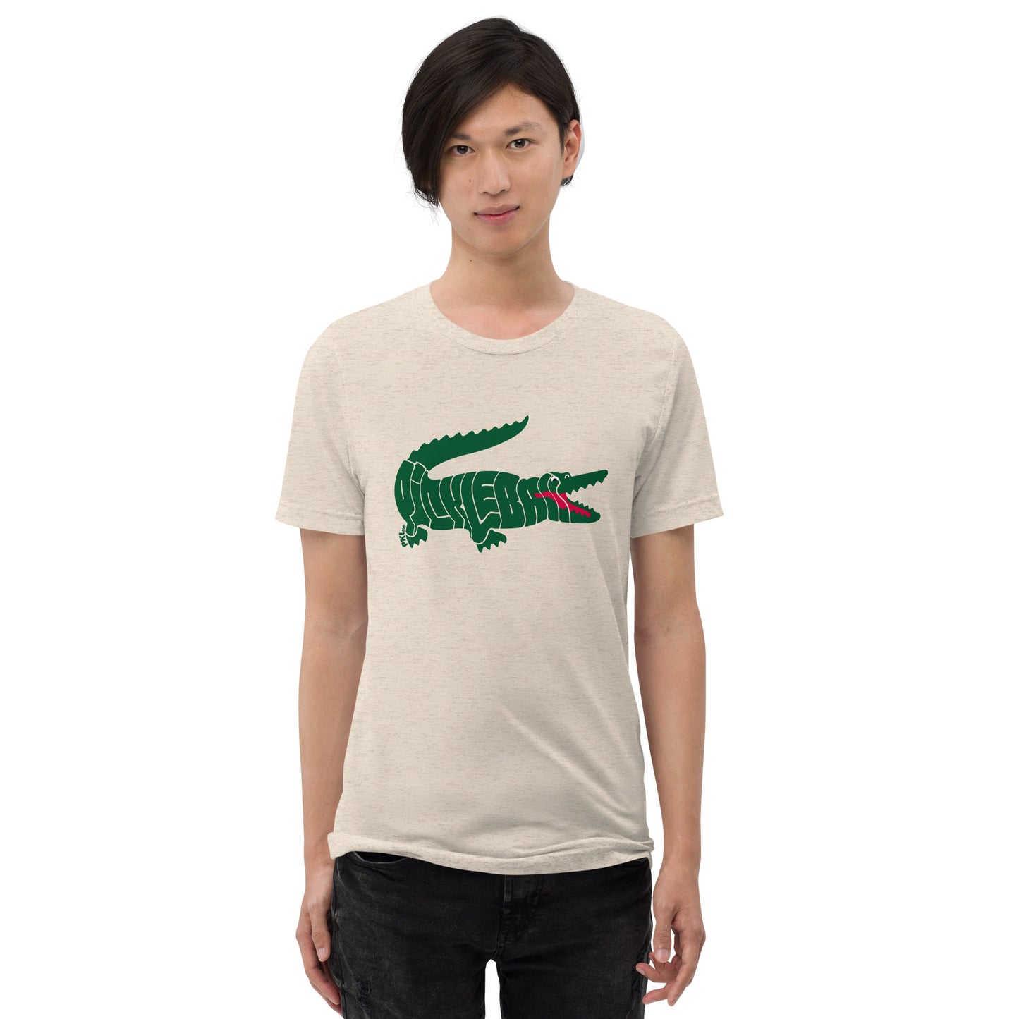 PKLme Unisex Triblend Pickleball Shirt - Retro Alligator