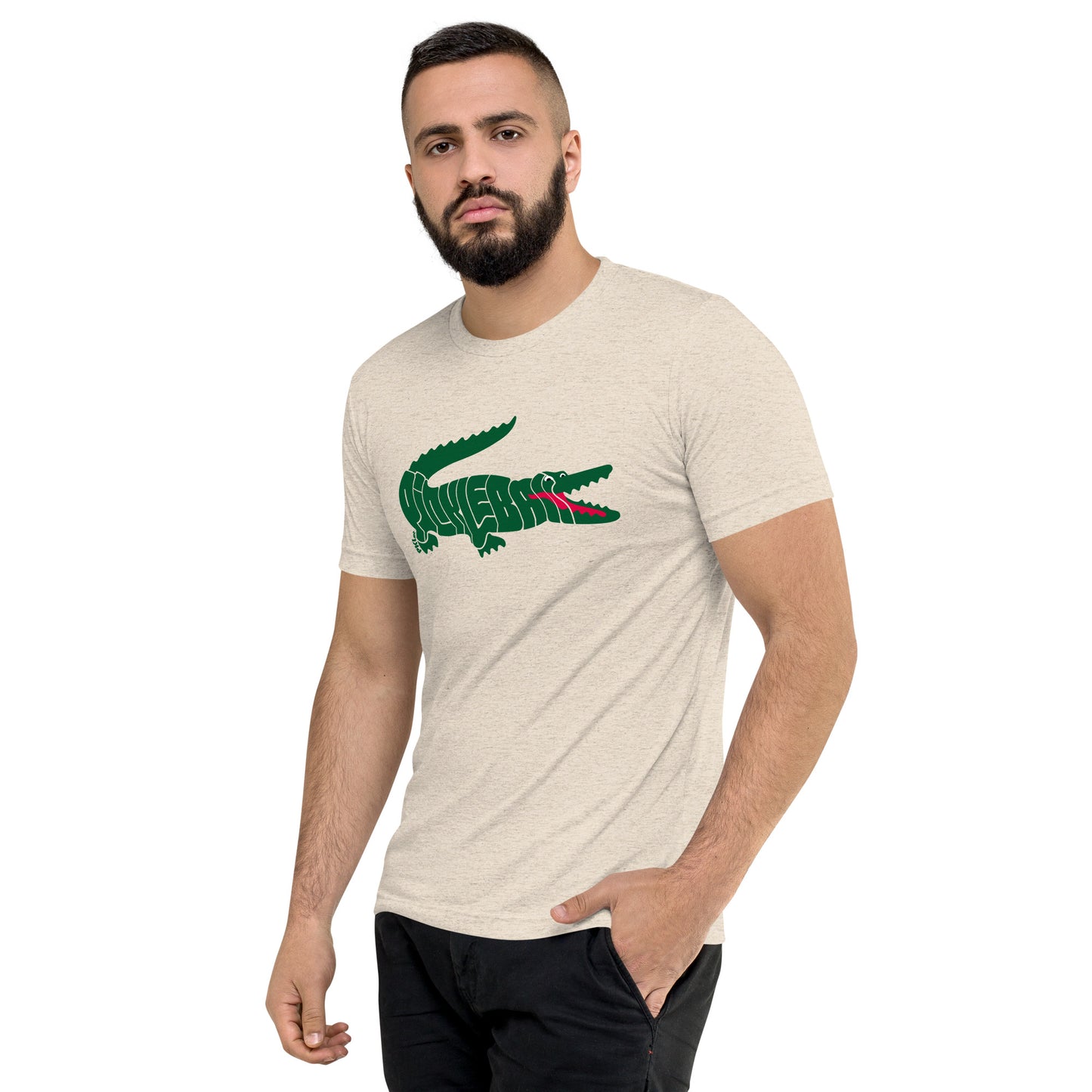 PKLme Unisex Triblend Pickleball Shirt - Retro Alligator