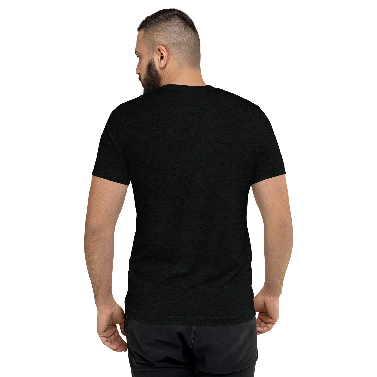 PKLme Unisex Triblend Pickleball Shirt - Black on Black Design