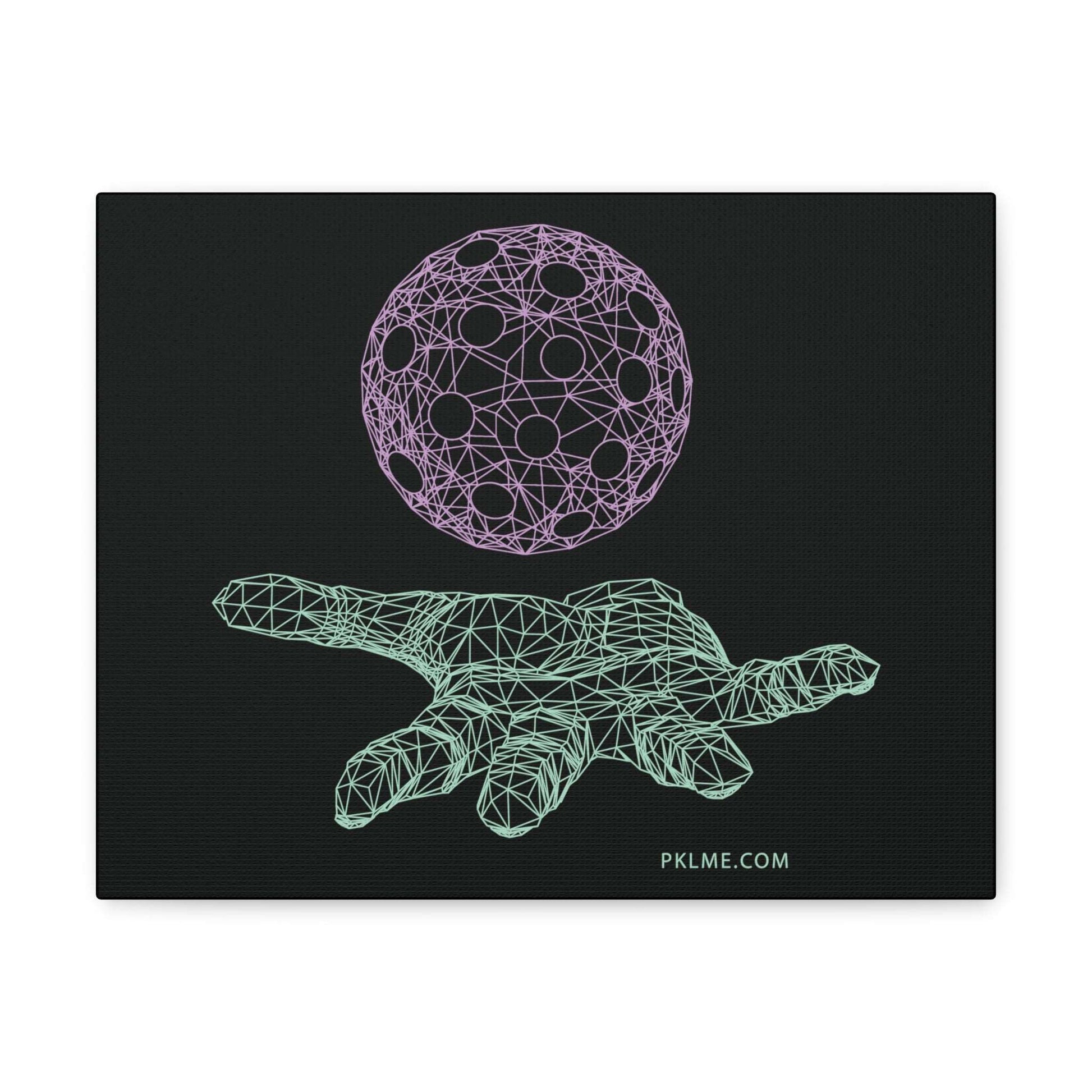 PKLme Pickleball Gallery Wrap Canvas Art Print - Geometric