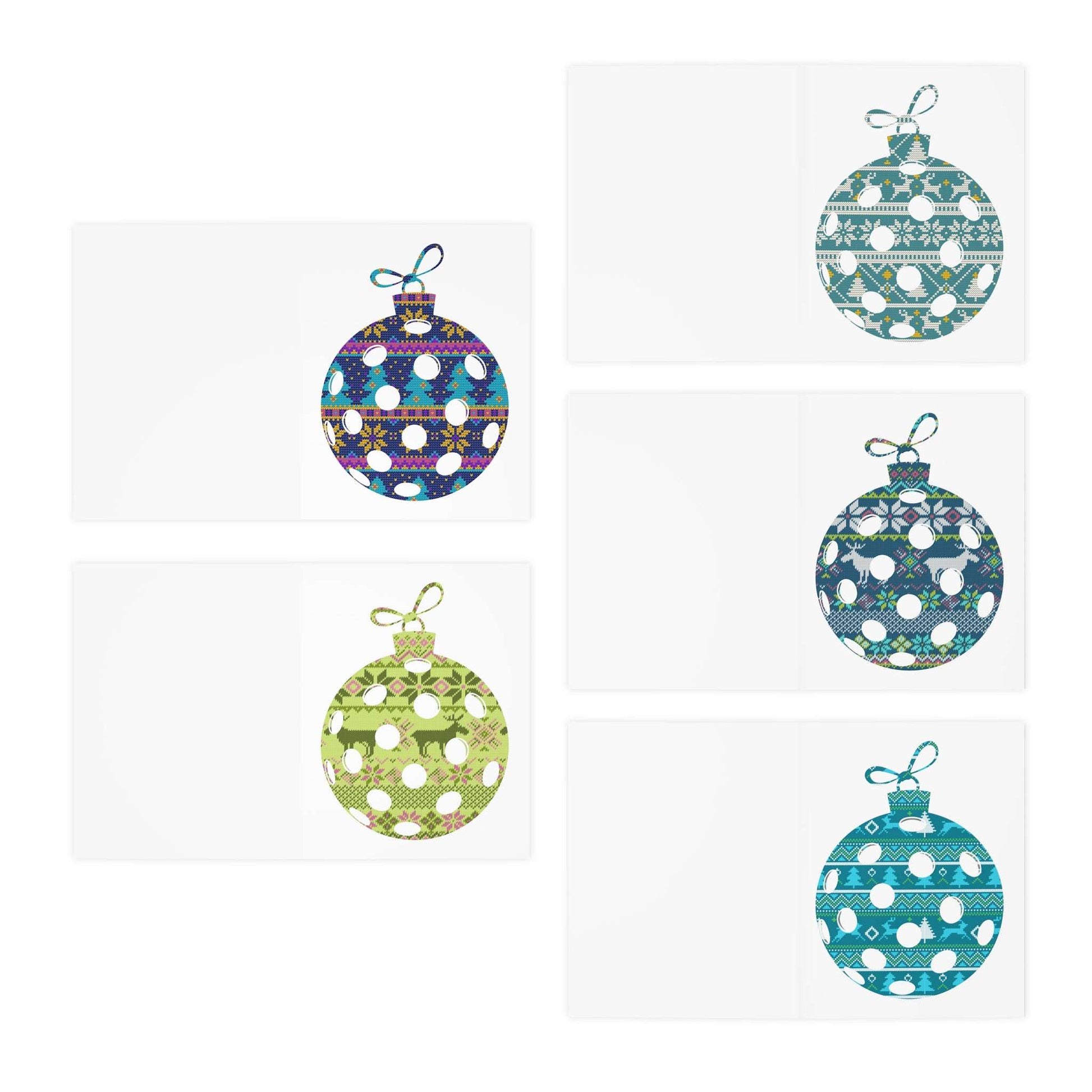 PKLme Pickleball Holiday Cards - 5 different designs with envelopes