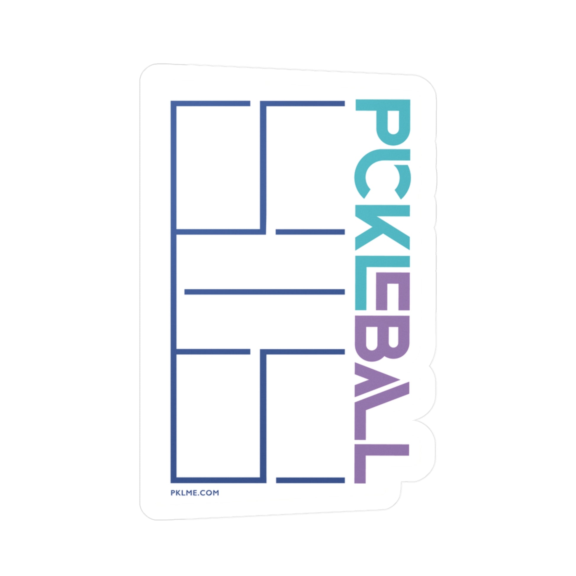 PKLme Indoor / Outdoor Sticker - White Waterproof Vinyl - Court Series