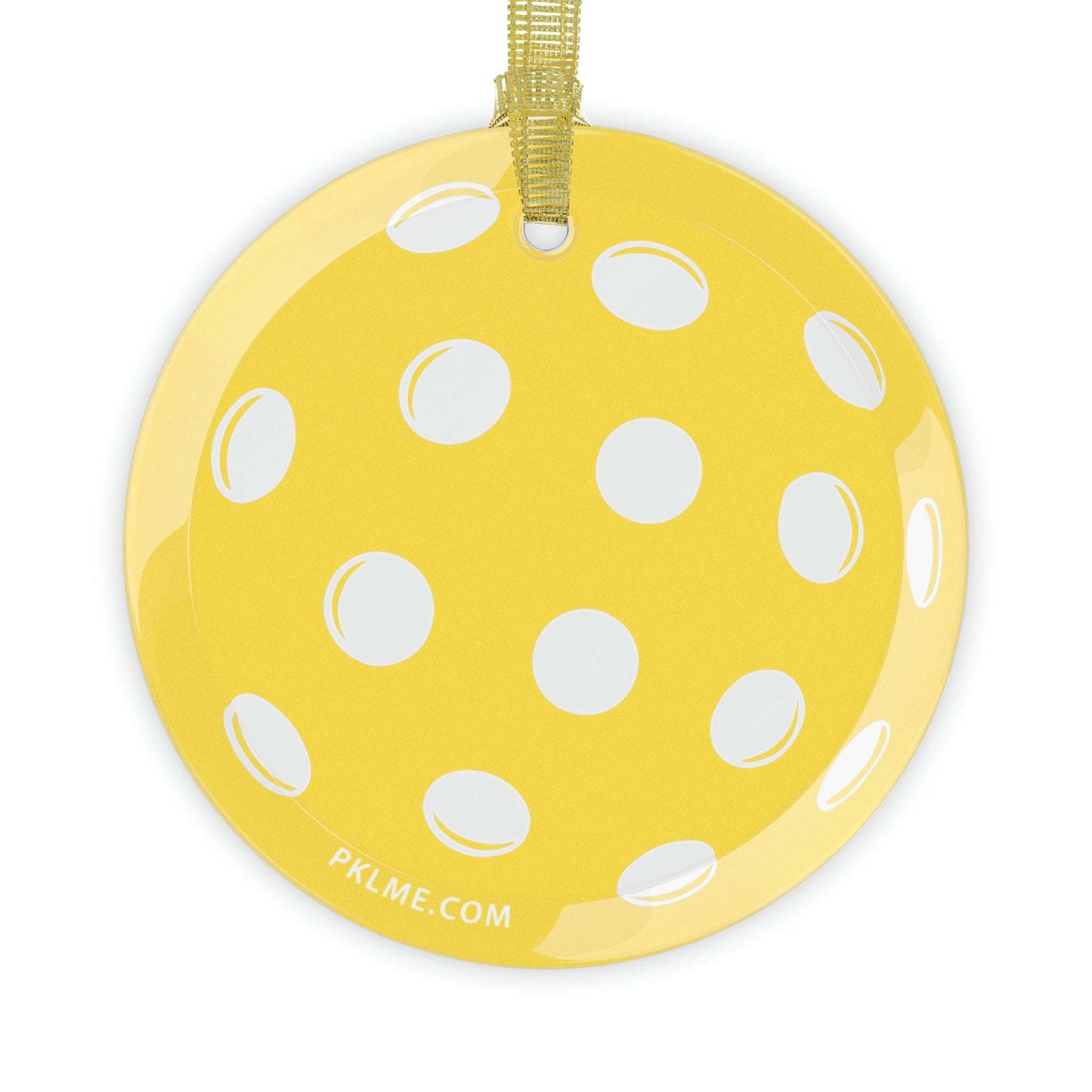 PKLme Pickleball Christmas Ornament - Glass pickleball holiday ornament