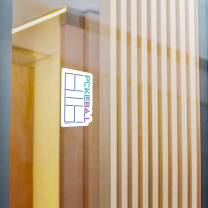 PKLme Indoor / Outdoor Sticker - White Waterproof Vinyl - Court Series