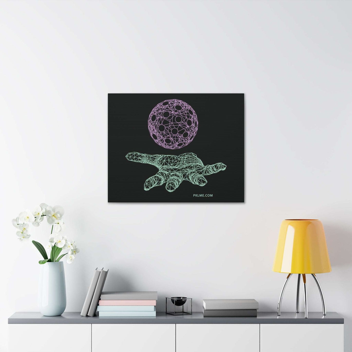 PKLme Pickleball Gallery Wrap Canvas Art Print - Geometric