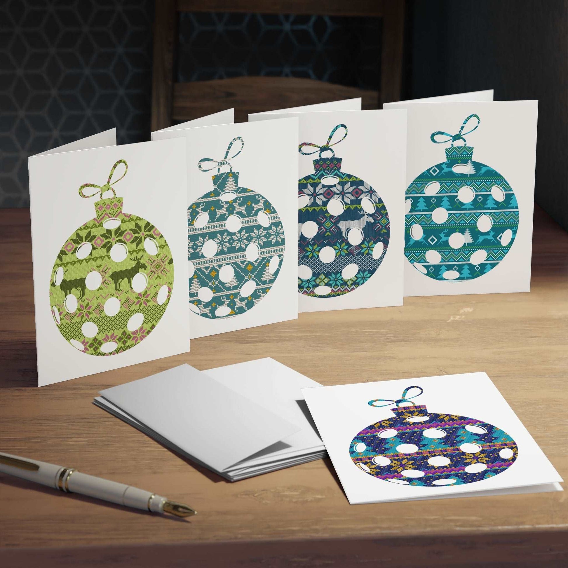 PKLme Pickleball Holiday Cards - 5 different designs with envelopes