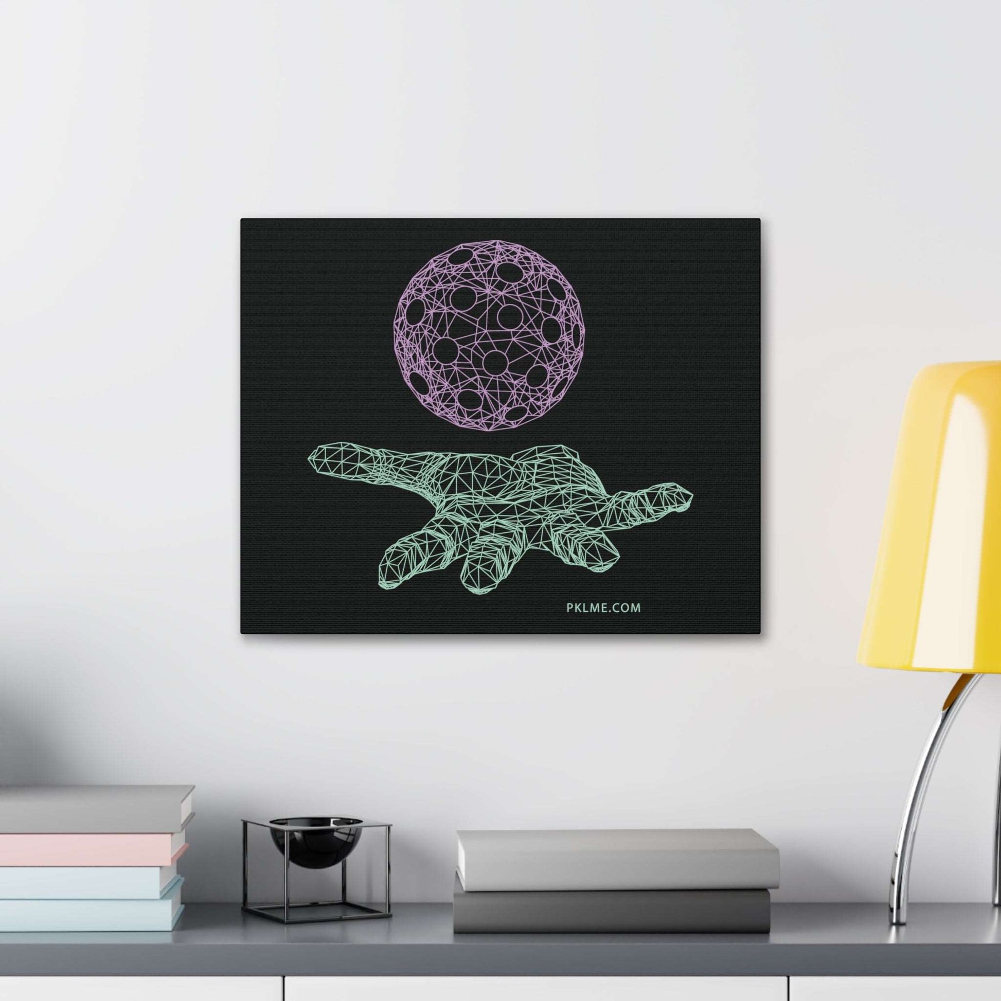 PKLme Pickleball Gallery Wrap Canvas Art Print - Geometric