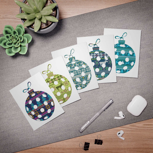 PKLme Pickleball Holiday Cards - 5 different designs with envelopes