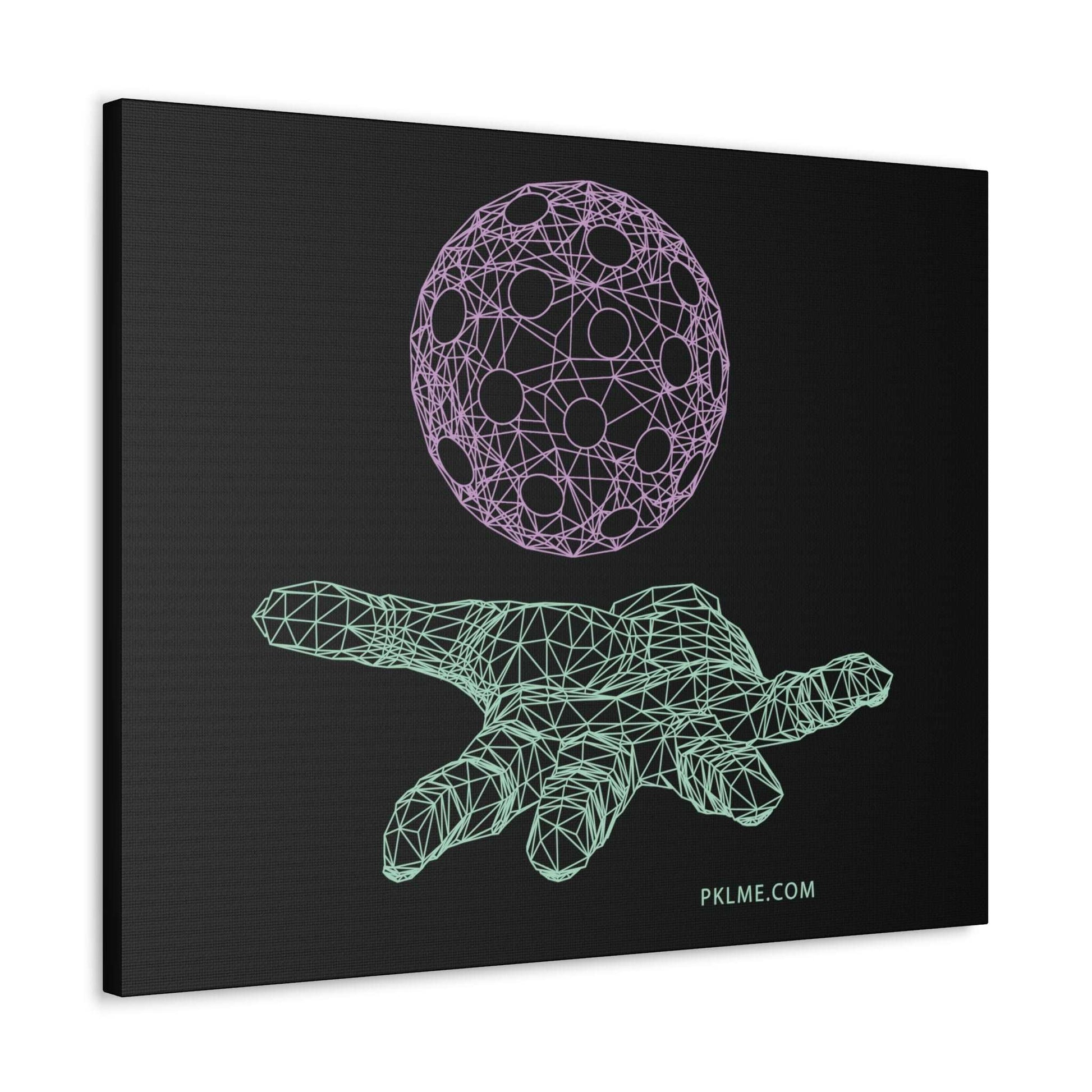 PKLme Pickleball Gallery Wrap Canvas Art Print - Geometric