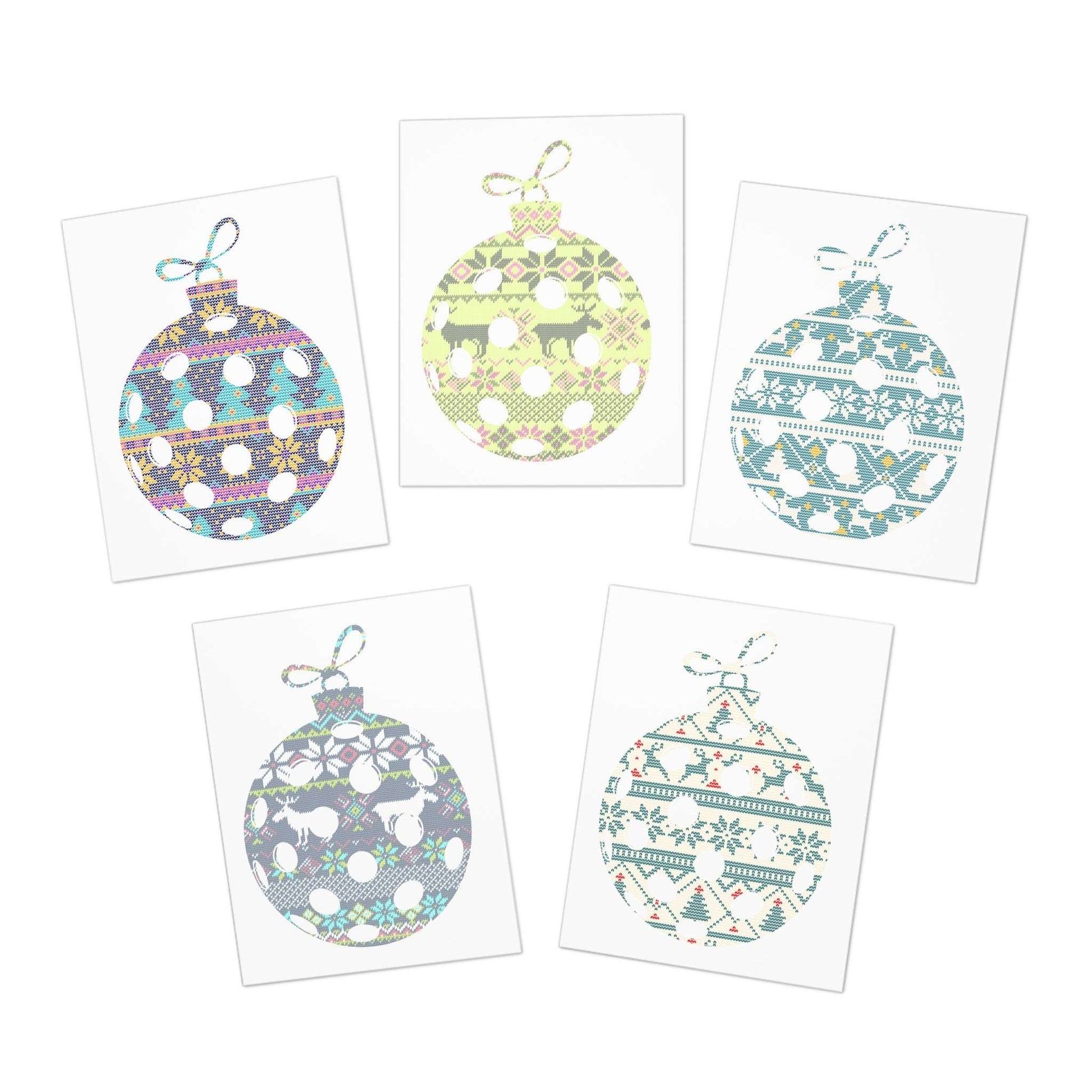 PKLme Pickleball Holiday Cards - 5 different designs with envelopes