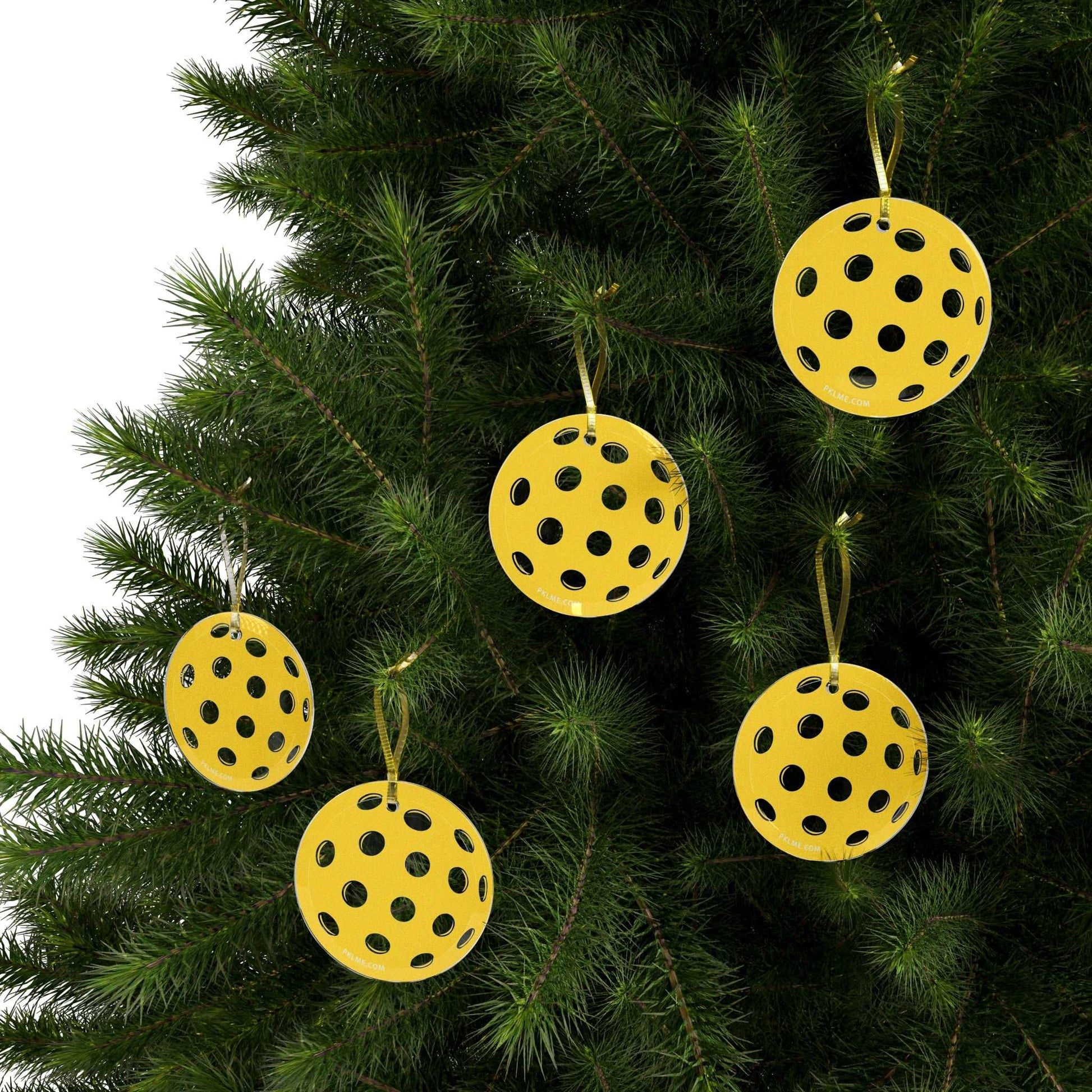 PKLme Pickleball Christmas Ornament - Glass pickleball holiday ornament