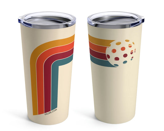 PKLme Pickleball Tumbler - 20oz. - Insulated stainless steel travel cup - Retro