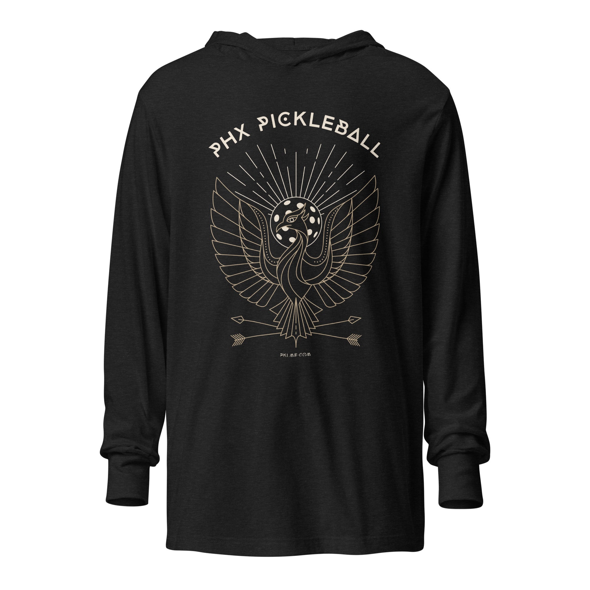PKLme Unisex Lightweight Triblend Pickleball Warmup Hoodie - Phoenix