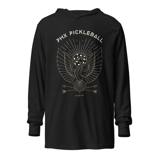 PKLme Unisex Lightweight Triblend Pickleball Warmup Hoodie - Phoenix