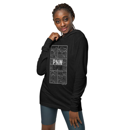 PKLme Unisex Lightweight Triblend Pickleball Warmup Hoodie - Court Series - PNW