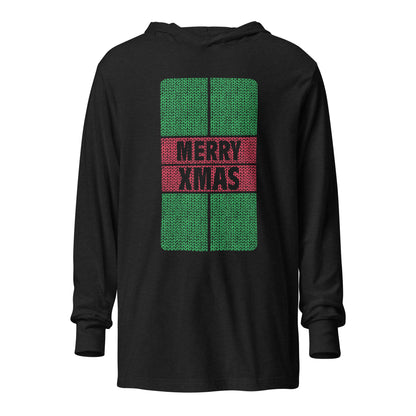 PKLme Unisex Lightweight Triblend Pickleball Warmup Hoodie - Christmas