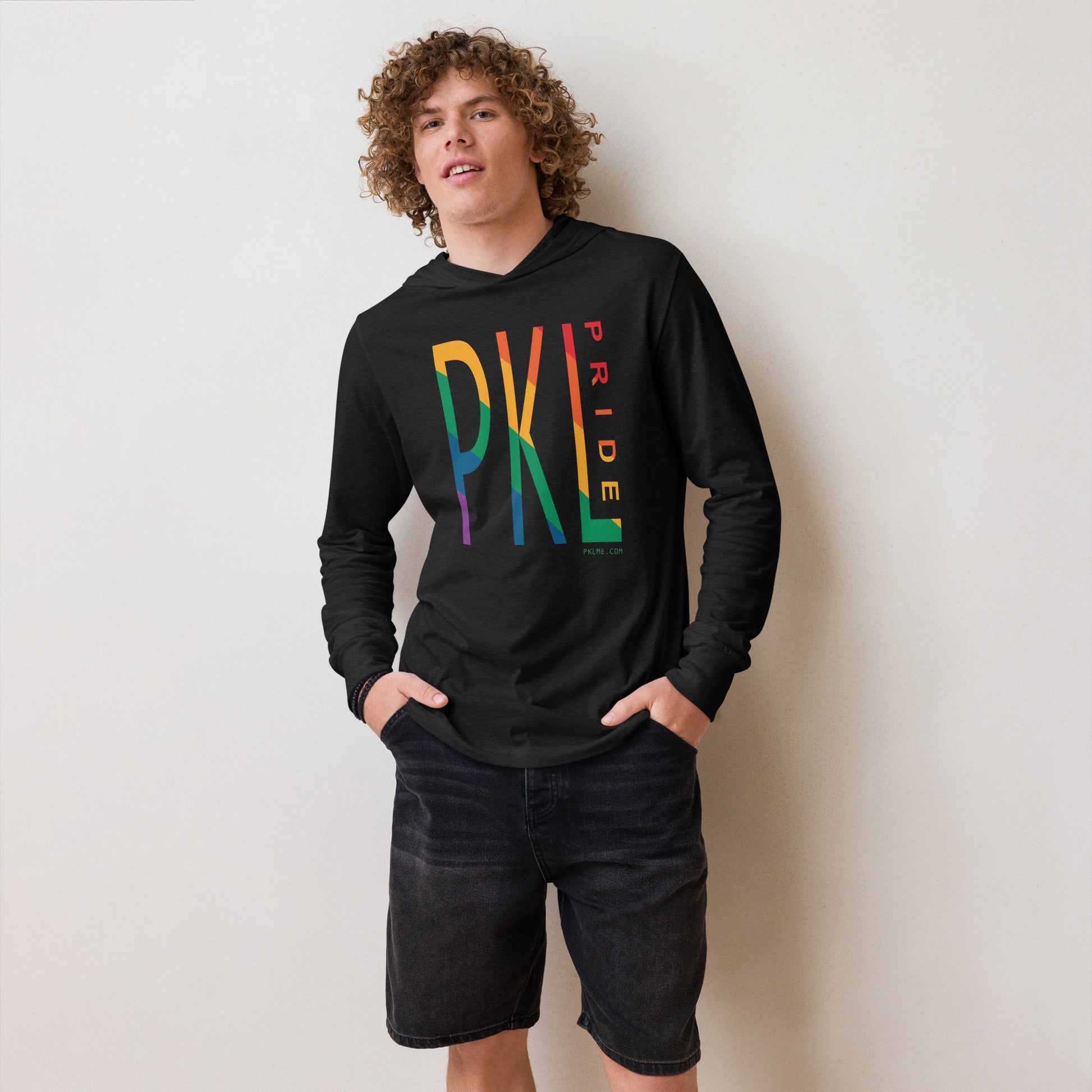 PKLme Unisex Lightweight Triblend Pickleball Warmup Hoodie - Pride