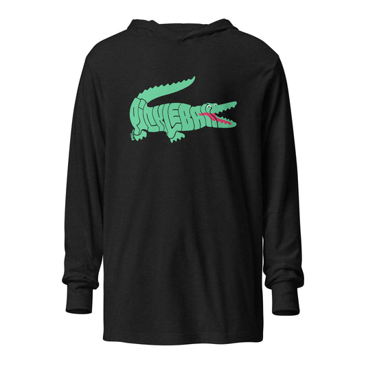 PKLme Unisex Lightweight Triblend Pickleball Warmup Hoodie - Retro Alligator