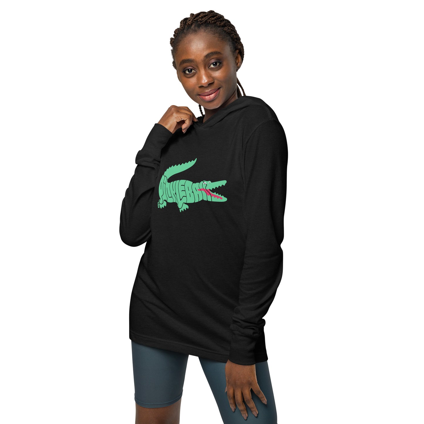 PKLme Unisex Lightweight Triblend Pickleball Warmup Hoodie - Retro Alligator