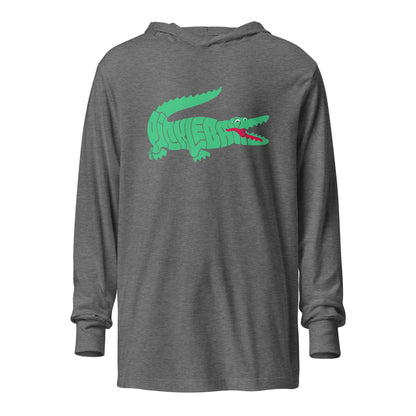 PKLme Unisex Lightweight Triblend Pickleball Warmup Hoodie - Retro Alligator
