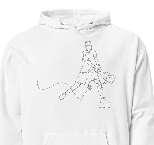 PKLme Unisex Midweight Pickleball Hoodie – Independent Trading Company - One Line Drawing