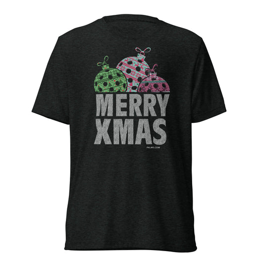 PKLme Unisex Triblend Pickleball Shirt - XMAS