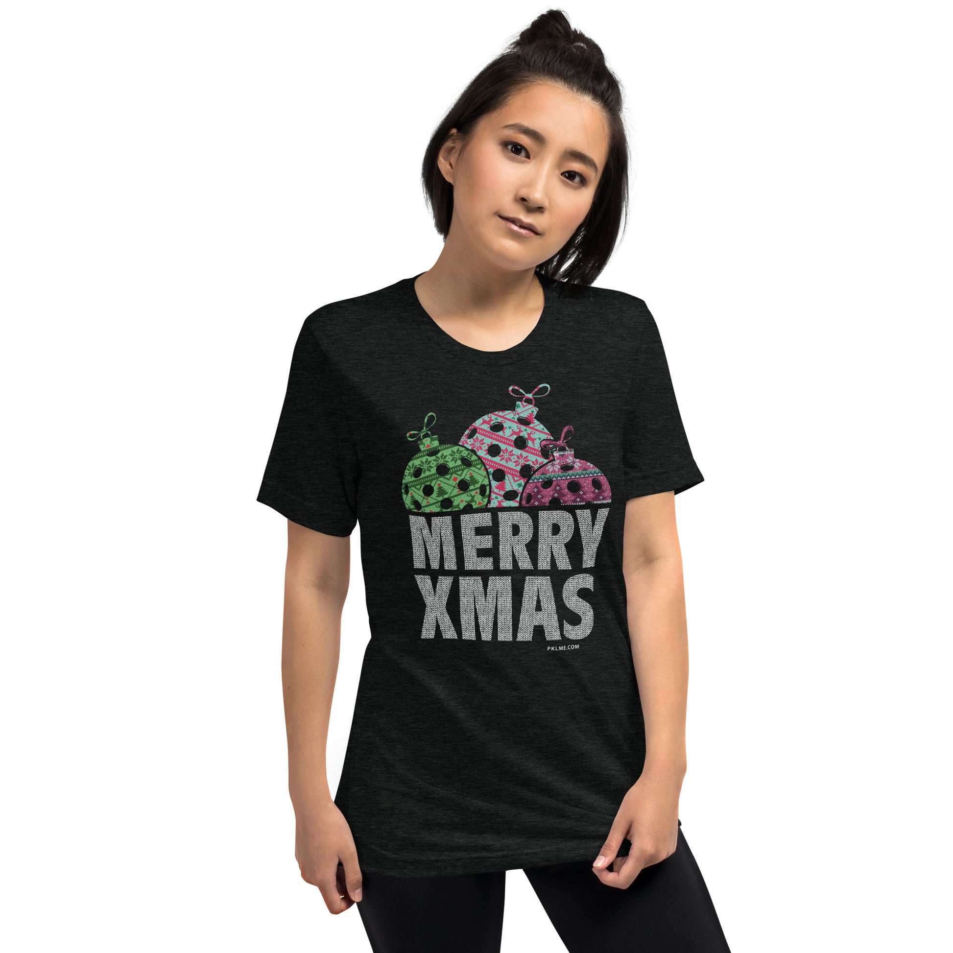 PKLme Unisex Triblend Pickleball Shirt - XMAS