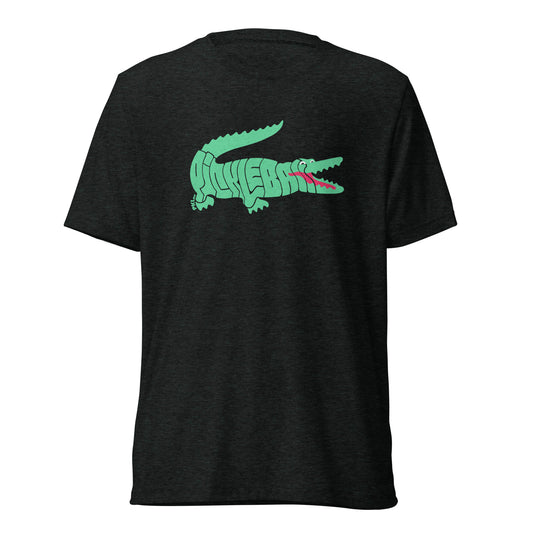 PKLme Unisex Triblend Pickleball Shirt - Retro Alligator