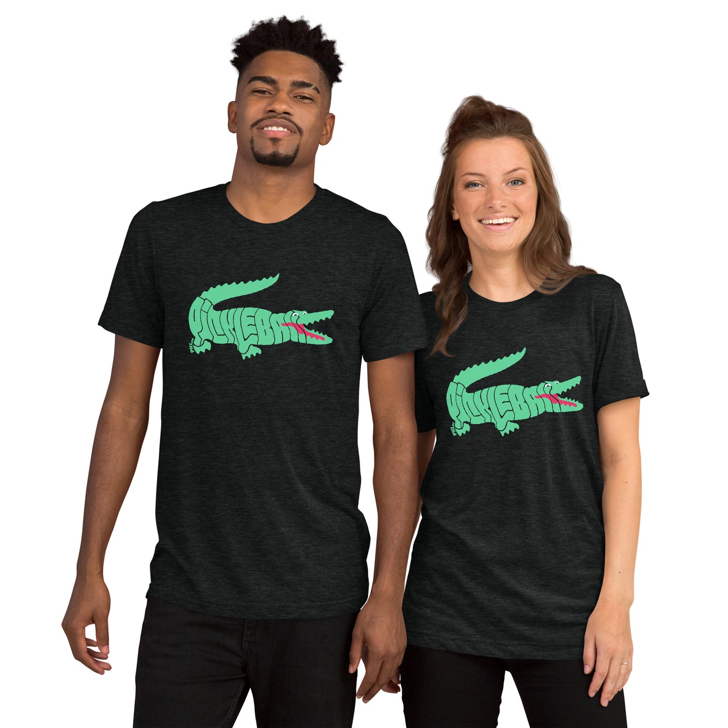 PKLme Unisex Triblend Pickleball Shirt - Retro Alligator