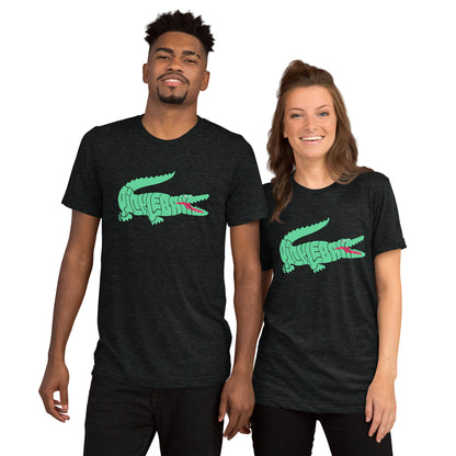 PKLme Unisex Triblend Pickleball Shirt - Retro Alligator