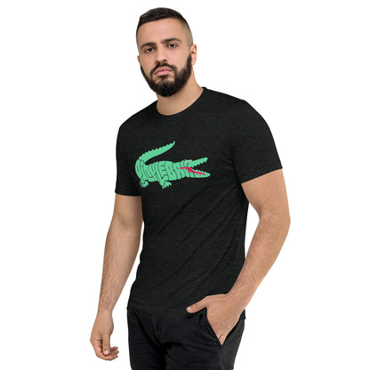 PKLme Unisex Triblend Pickleball Shirt - Retro Alligator
