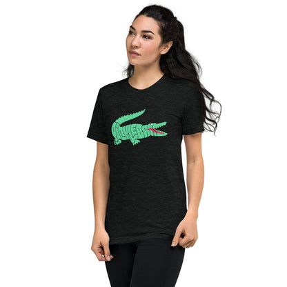 PKLme Unisex Triblend Pickleball Shirt - Retro Alligator