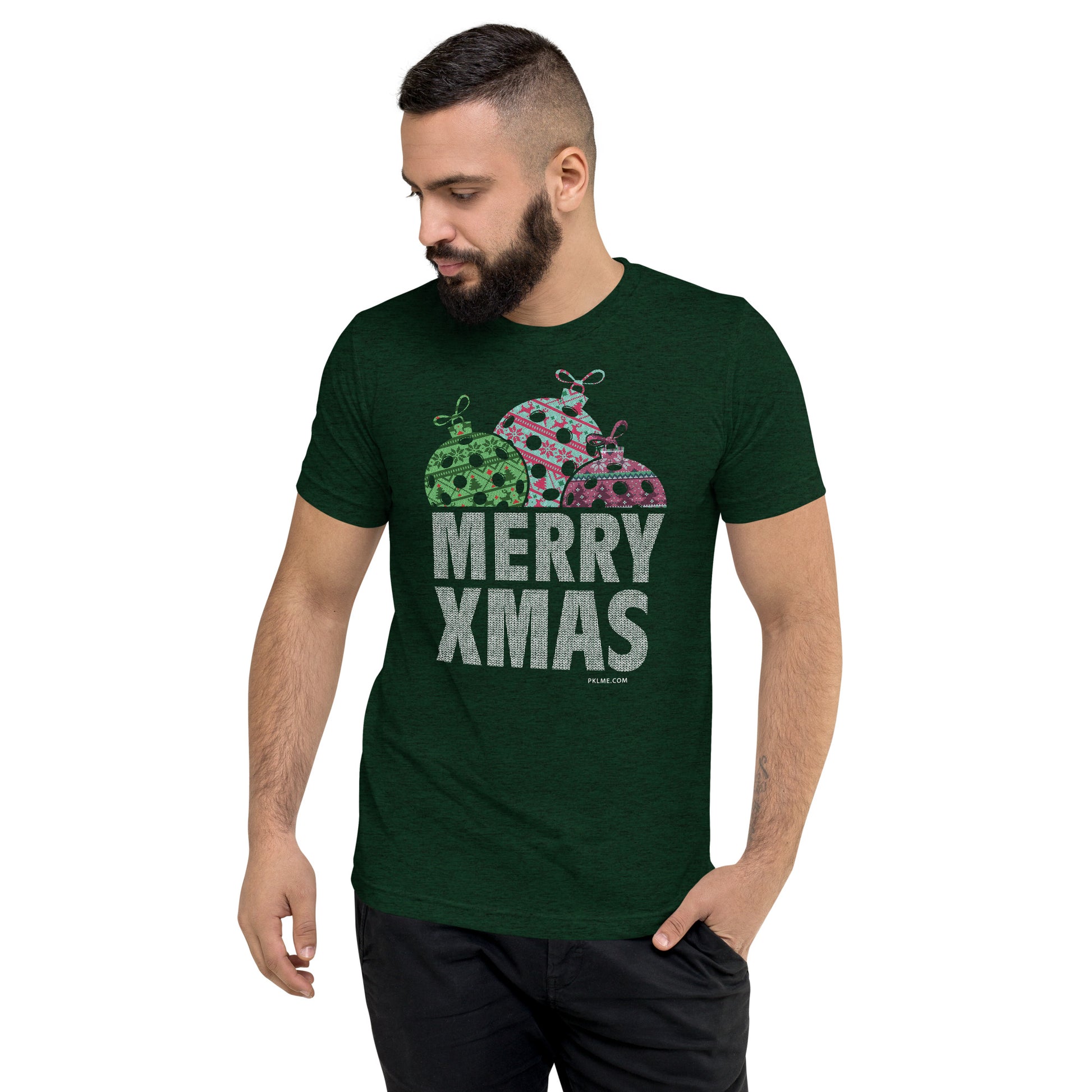 PKLme Unisex Triblend Pickleball Shirt - XMAS
