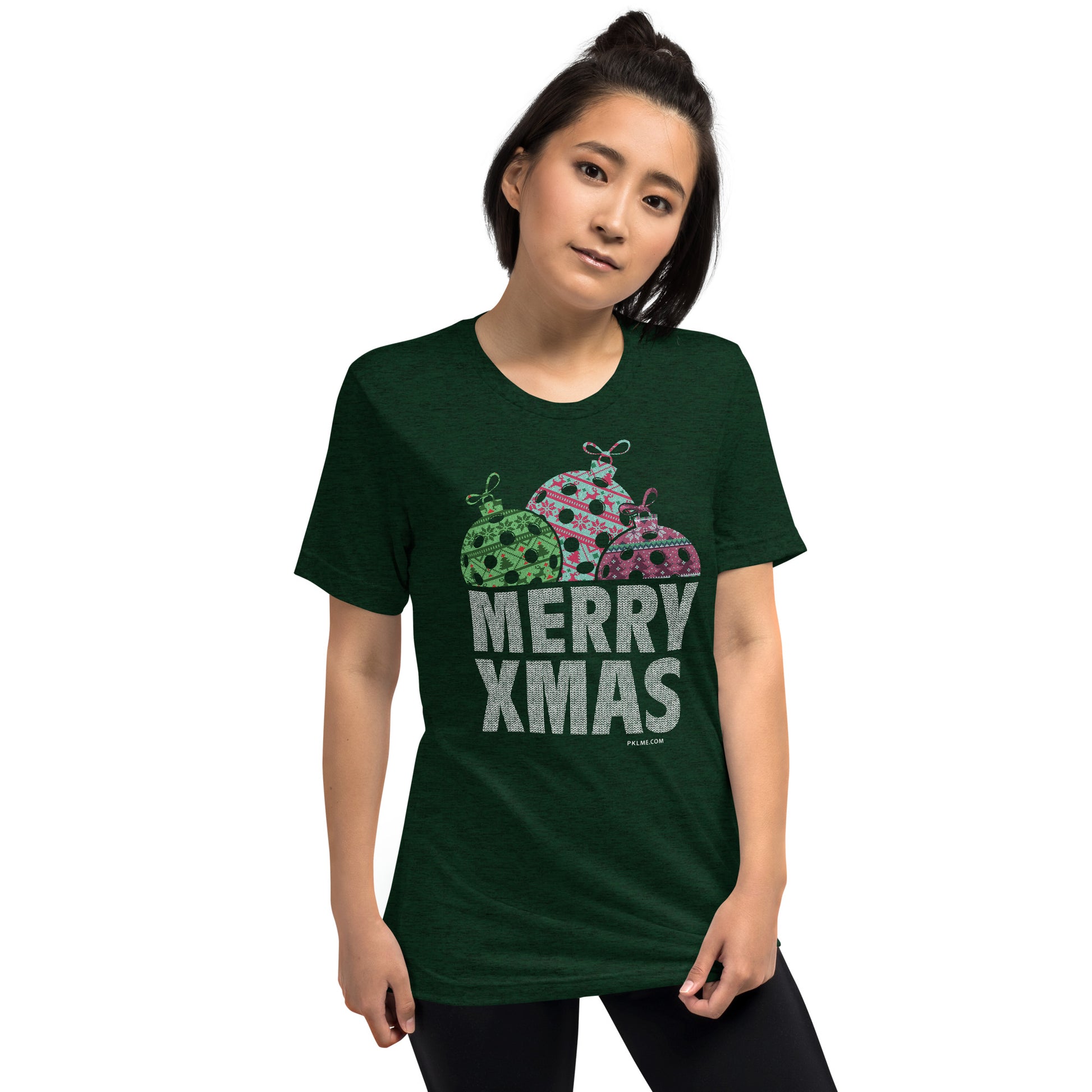 PKLme Unisex Triblend Pickleball Shirt - XMAS