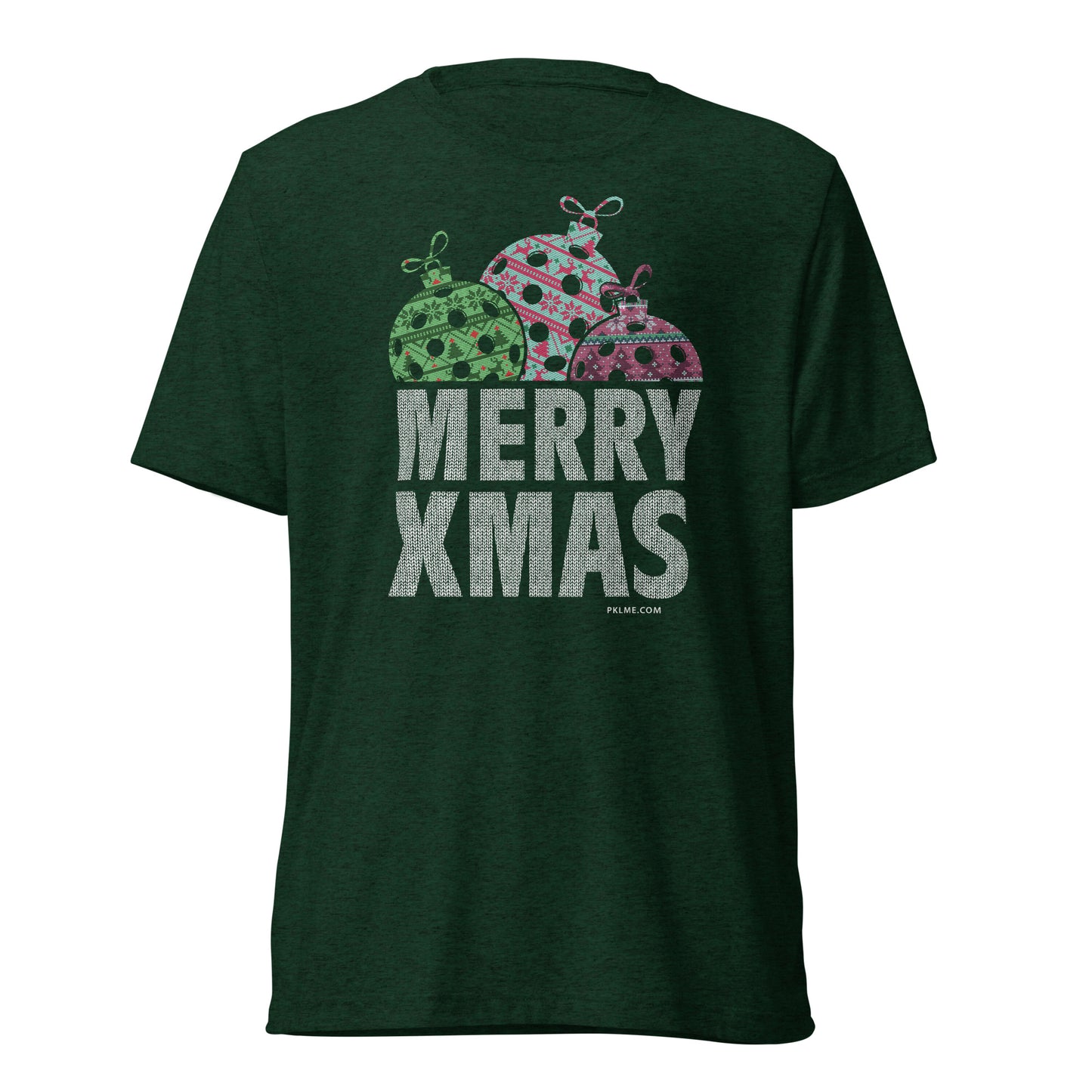 PKLme Unisex Triblend Pickleball Shirt - XMAS
