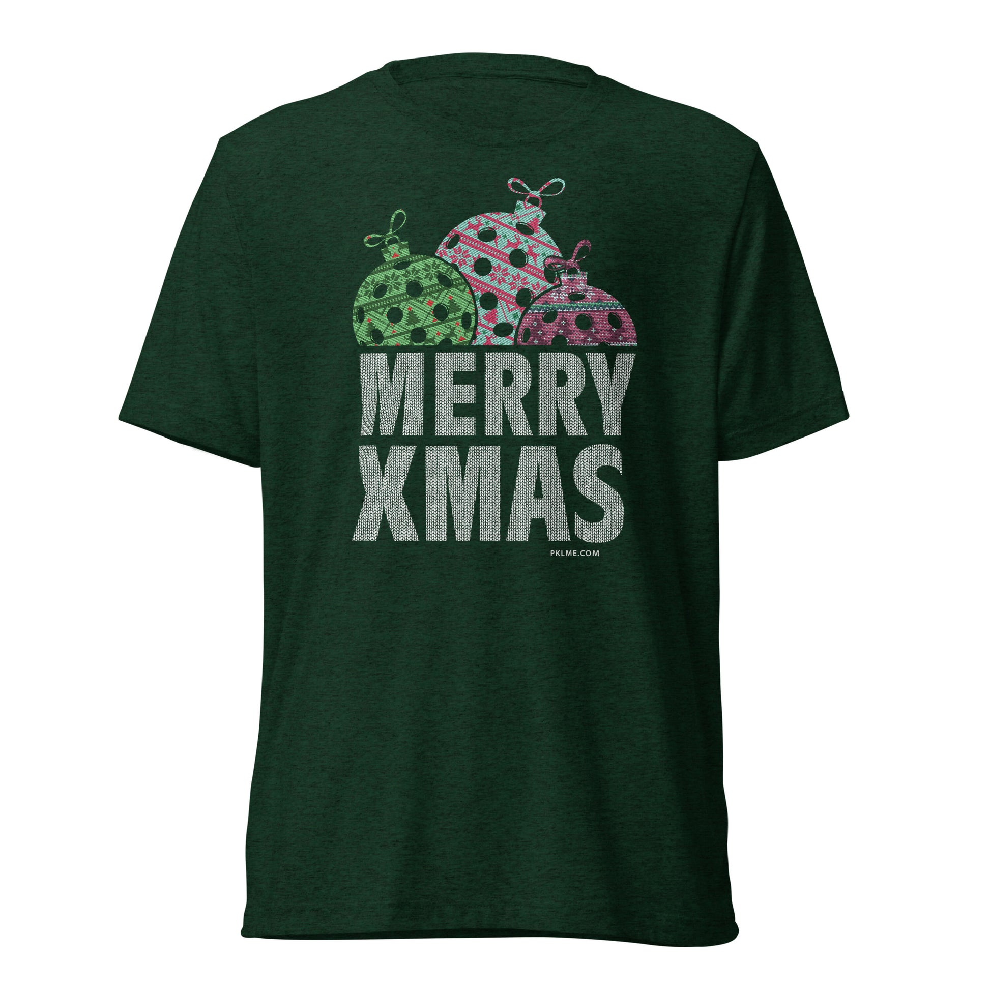 PKLme Unisex Triblend Pickleball Shirt - XMAS