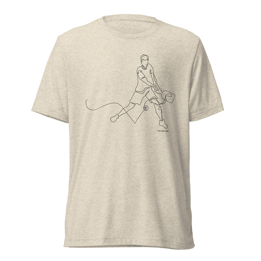 PKLme Unisex Triblend Pickleball Shirt - One Line Drawing