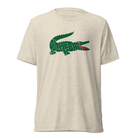 PKLme Unisex Triblend Pickleball Shirt - Retro Alligator