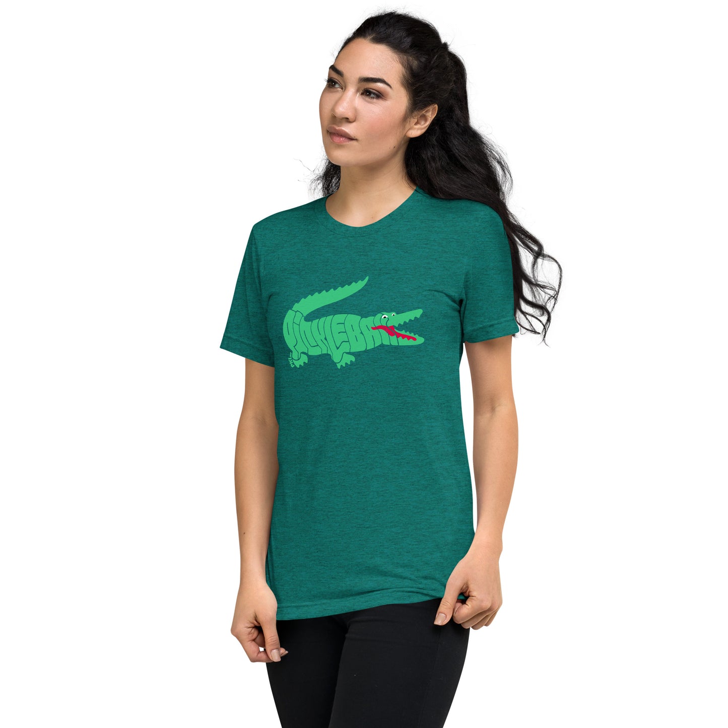 PKLme Unisex Triblend Pickleball Shirt - Retro Alligator